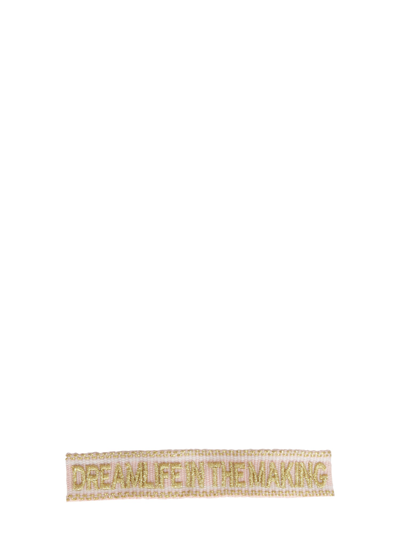 Label K Braided Fabric Bracelet In White