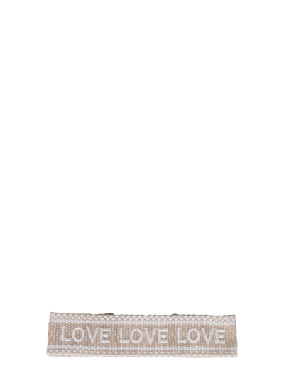 Label K Braided Fabric Bracelet In Beige