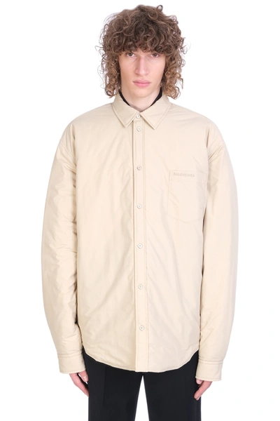 Balenciaga Bomber In Beige Polyamide