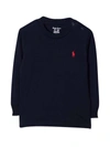 Polo Ralph Lauren Ribbed-knit Round Neck Jumper In Blu