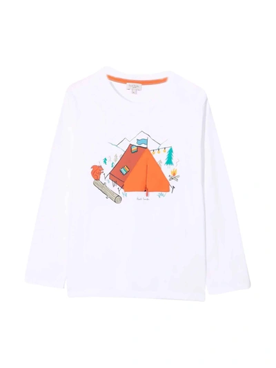 Paul Smith Junior Teen White T-shirt In Bianco