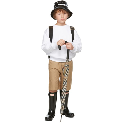 Burberry Kids Beige Icon Stripe Shorts In Archive Beige