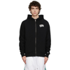 BILLIONAIRE BOYS CLUB BLACK SMALL ARCH LOGO ZIP HOODIE