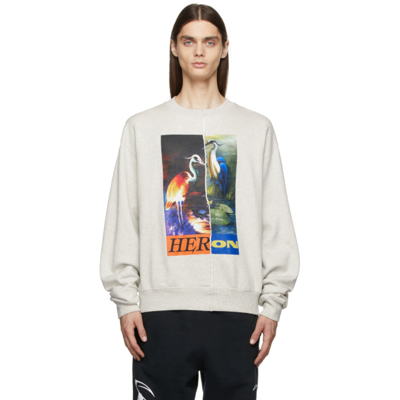 Heron Preston Graphic Logo-print Sweatshirt In Grau