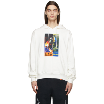 Heron Preston Heron Split Heron Prnt Hd Swt Wht Orng In White
