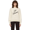 Maison Kitsuné Logo Print Crew-neck Sweatshirt In Lt Latte