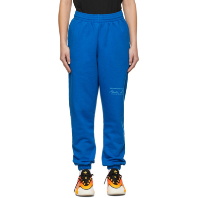 Martine Rose Blue Slim Track Pants In Blue