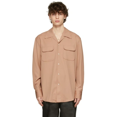 Our Legacy Pink Tech Wool Poco Shirt In Neutrals