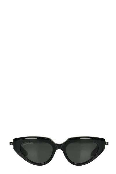 Balenciaga Eyewear Reverse Cat Sunglasses In Black Acetate