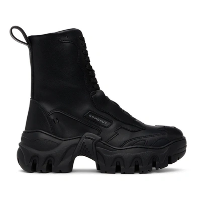 Rombaut Black Beyond Leather Boccaccio Ii Ankle Boots In Black Vegan Leather