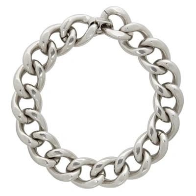 Isabel Marant Links Chunky Chain Collar Necklace In Silver