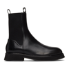 NINA RICCI BLACK LEATHER ANKLE BOOTS