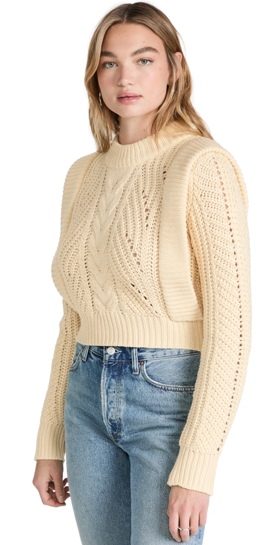 English Factory Knitted Sweater In Ecru