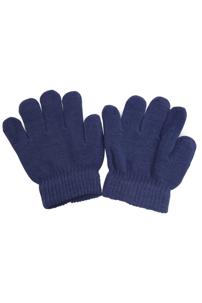 Universal Textiles Childrens/kids Little Girls Winter Magic Gloves (navy) In Blue