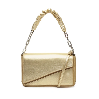 Schutz Match Nappa Leather Handbag In Gold