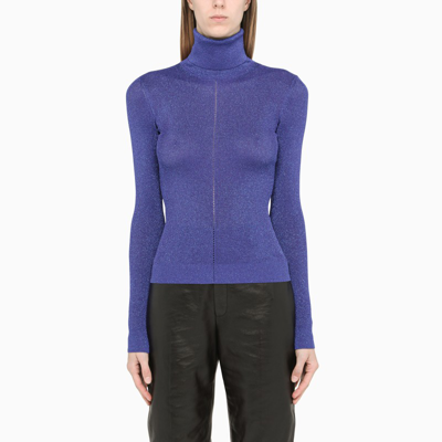 Saint Laurent Blue Turtleneck Pullover