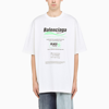 BALENCIAGA WHITE T-SHIRT WITH CONTRASTING PRINT,651795TKVF8-J-BALEN-9085