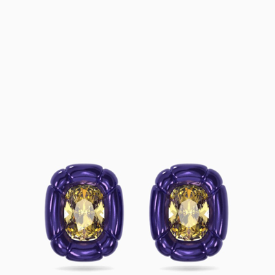 Swaro Purple/yellow Dulcis Clip Earrings