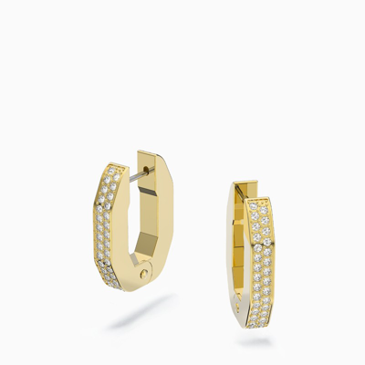Swaro Gold-tone Dextera Small Earrings With Crystals In Metal