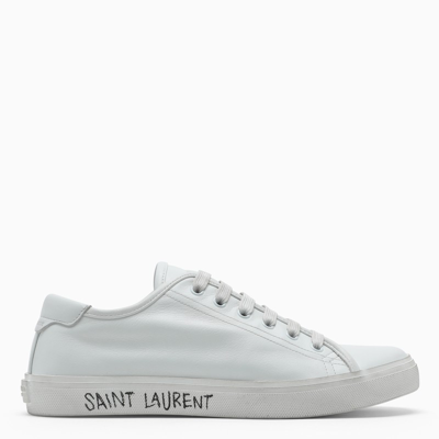 Saint Laurent White Malibu Low Sneakers