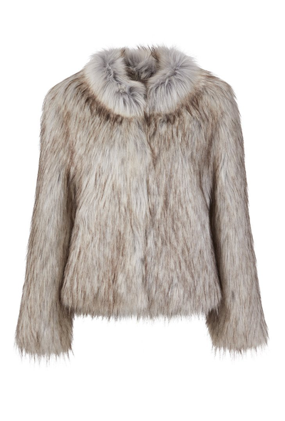 Unreal Fur Unreal Dream Faux-fur Jacket In Grey