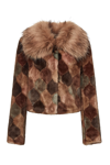 Unreal Fur Casablanca Jacket In Spices