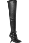 TOM FORD Buckled leather over-the-knee boots