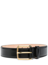 THOM BROWNE BLACK RWB STRIPE DETAIL BELT