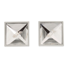 WE11 DONE CRYSTAL SQUARE CUT EARRINGS