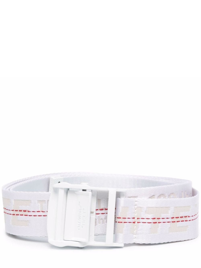Off-white Buckle-fastening Industrial Belt In White