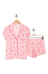 Nordstrom Rack Tranquility Shortie Pajamas In Pink Flamingo Lip Pattern
