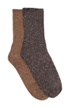 Hue Tweed Ribbed Boot Socks In Caramel Pack
