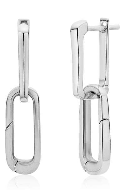 Monica Vinader Alta Capture Earrings In Silver