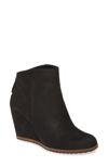 Linea Paolo Wesley Wedge Bootie In Black Leather