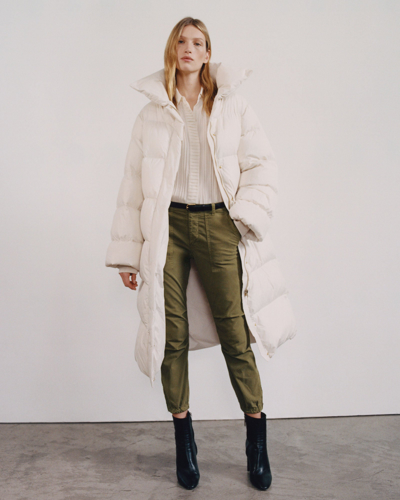 Nili Lotan Cropped Military Pant In Uniform Green