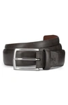 Allen Edmonds Glass Avenue Leather Belt In Grey