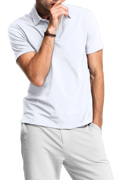 Swet Tailor Stretch Cotton Polo In Z/dnuwhite