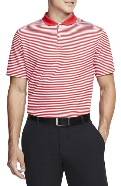 Nike Dri-fit Victory Golf Polo In University Red/ White