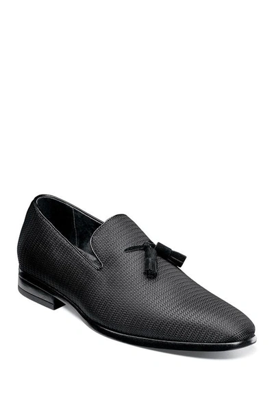 Stacy Adams Men's Tazewell Plain Toe Tassel Slip-on Shoes Men's Shoes In Black