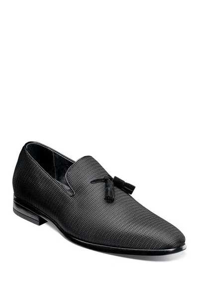 Stacy Adams Men's Tazewell Plain Toe Tassel Slip-on Loafer In Black