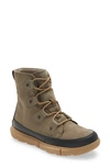 Sorel Men's Explorer Waterproof Suede Boots In Sage/dark Moss