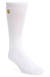 Carhartt Chase Crew Socks In White / Gold