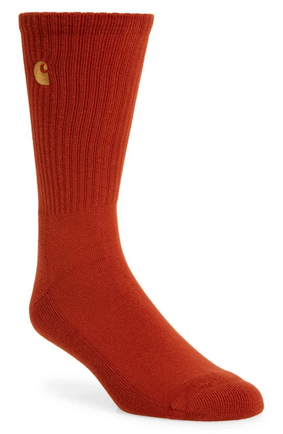 Carhartt Chase Crew Socks In Copperton / Gold