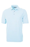 Cutter & Buck Virtue Eco Piqué Stripe Polo In Atlas