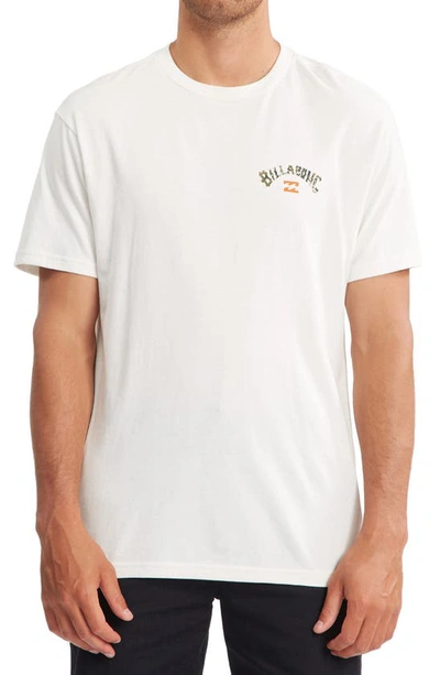 Billabong Arch Fill Graphic Tee In Off White