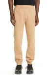 Burberry Men's Check-panel Sweatpants In Camel