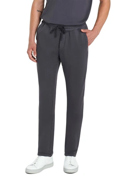 Bugatchi Comfort Drawstring Cotton Pants In Graphite