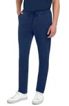 Bugatchi Comfort Drawstring Cotton Pants In Navy