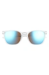 Oakley Square Sunglasses, 55mm In Polished Clear/prizm Sapphire