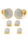 CUFFLINKS, INC CUFFLINKS, INC. PAVÉ CRYSTAL CUFF LINKS,OB-CRYST-GL-SS